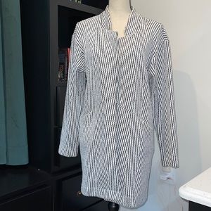 Express Chevron tailored knit blazer